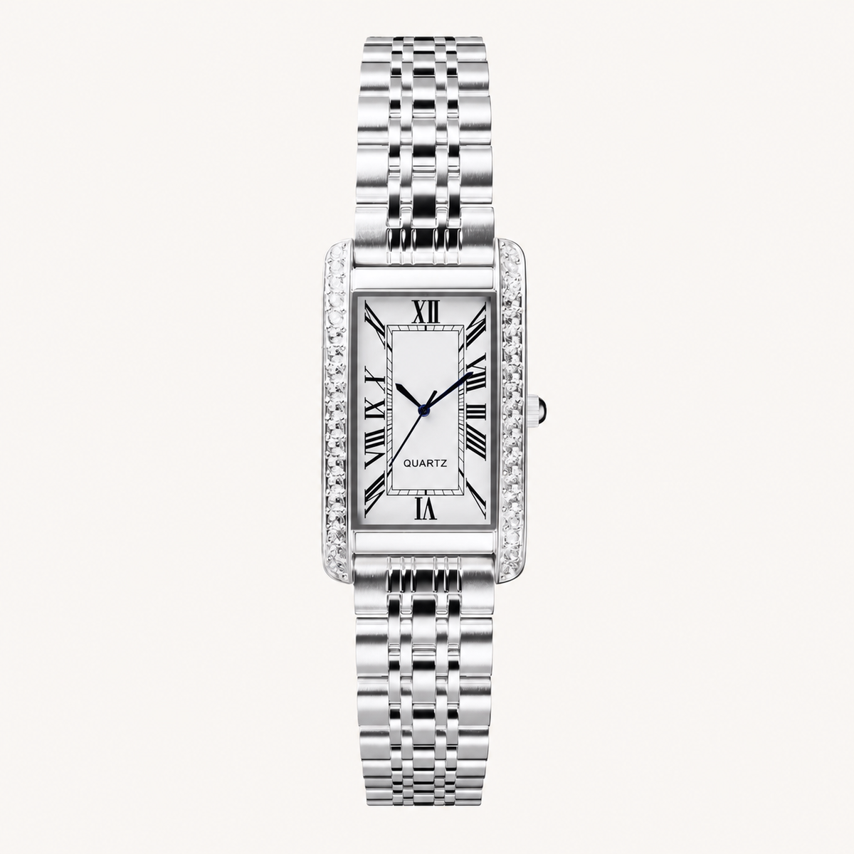 Roman Square White Silver