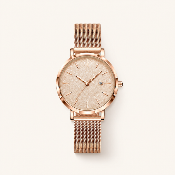 Starry Round – Champagne Dial Rose Gold