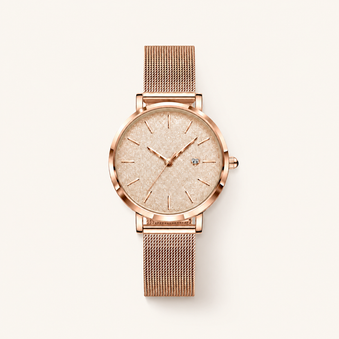 Starry Round – Champagne Dial Rose Gold