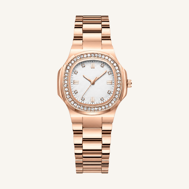Crystal Round – Rose-Gold-Tone