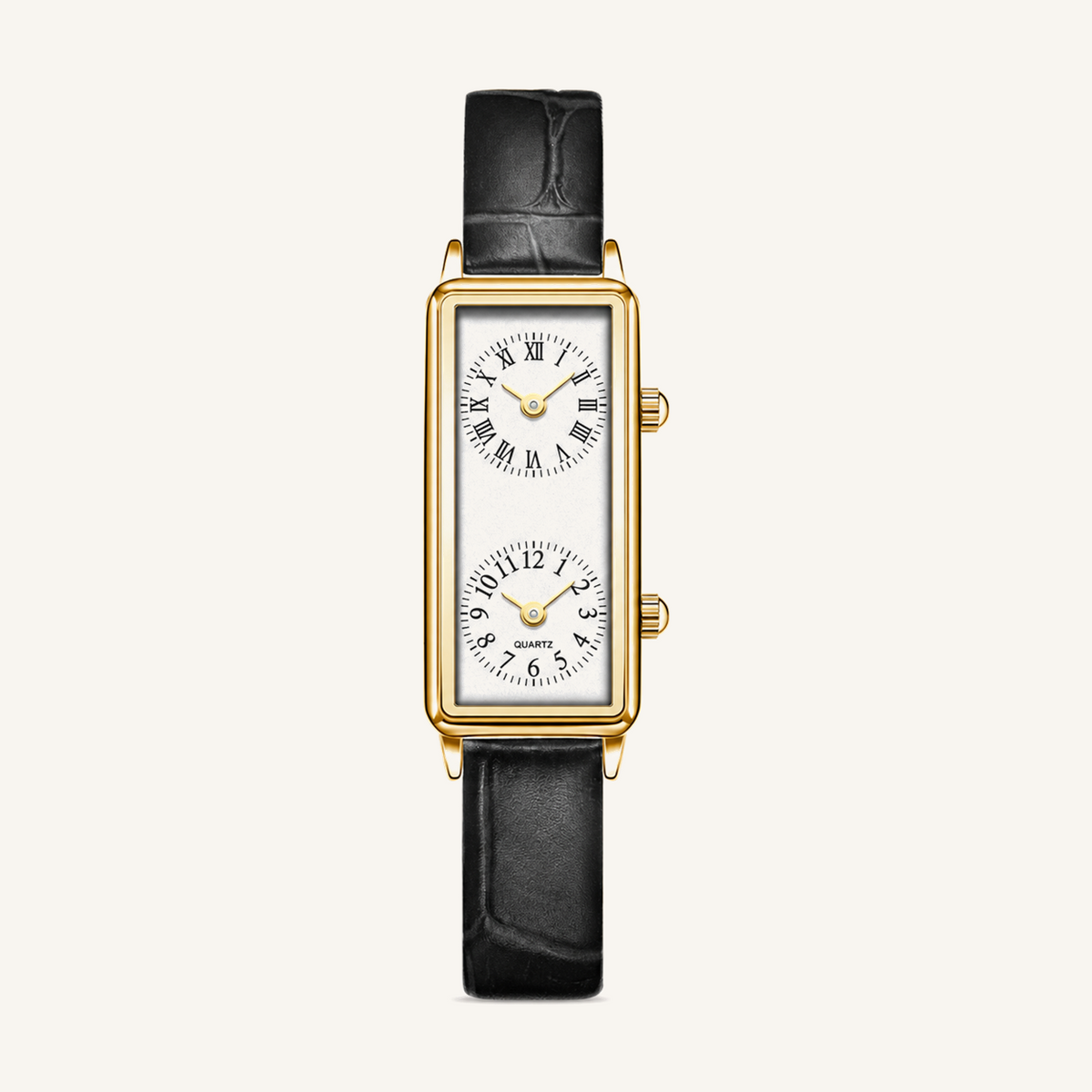 Vintage Dual Square White Gold