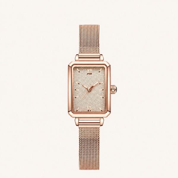 Starry Square – Champagne Dial Rose Gold