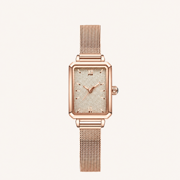 Starry Square – Champagne Dial Rose Gold