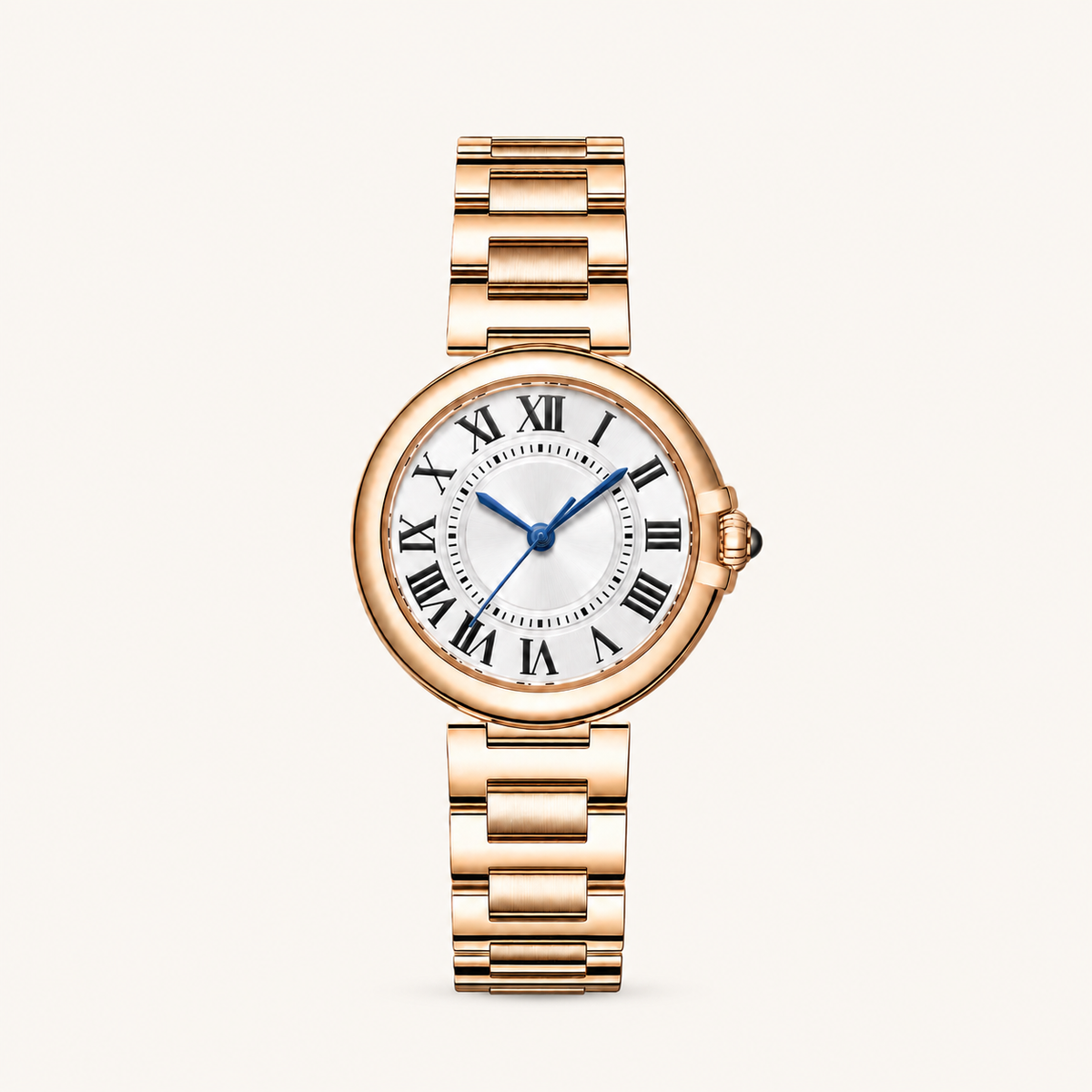 Roman Round White Gold