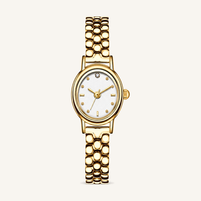 Vintage Oval White Gold