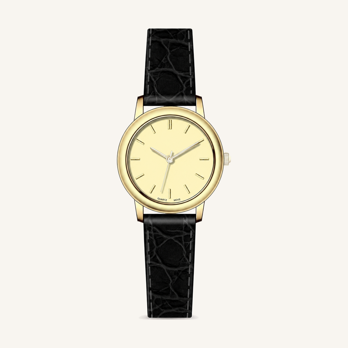 Vintage Round Gold Black