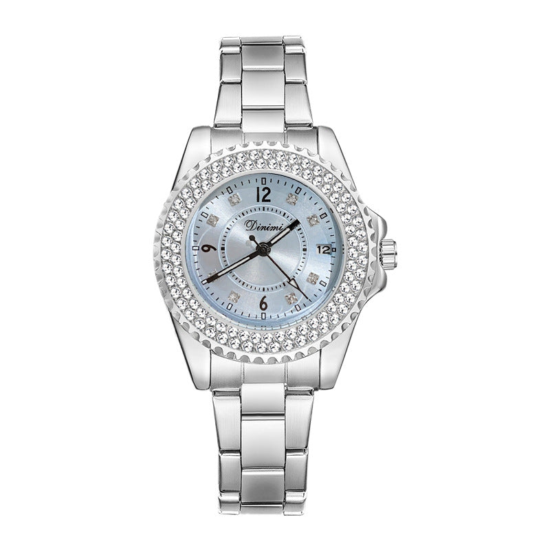 Radiant Round Bracelet Watch — Blue / Silver-tone
