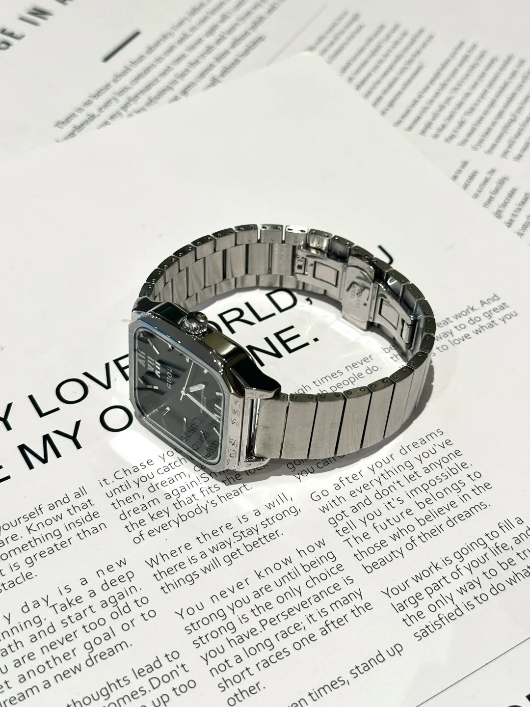Contour Square Link Watch — product detail
