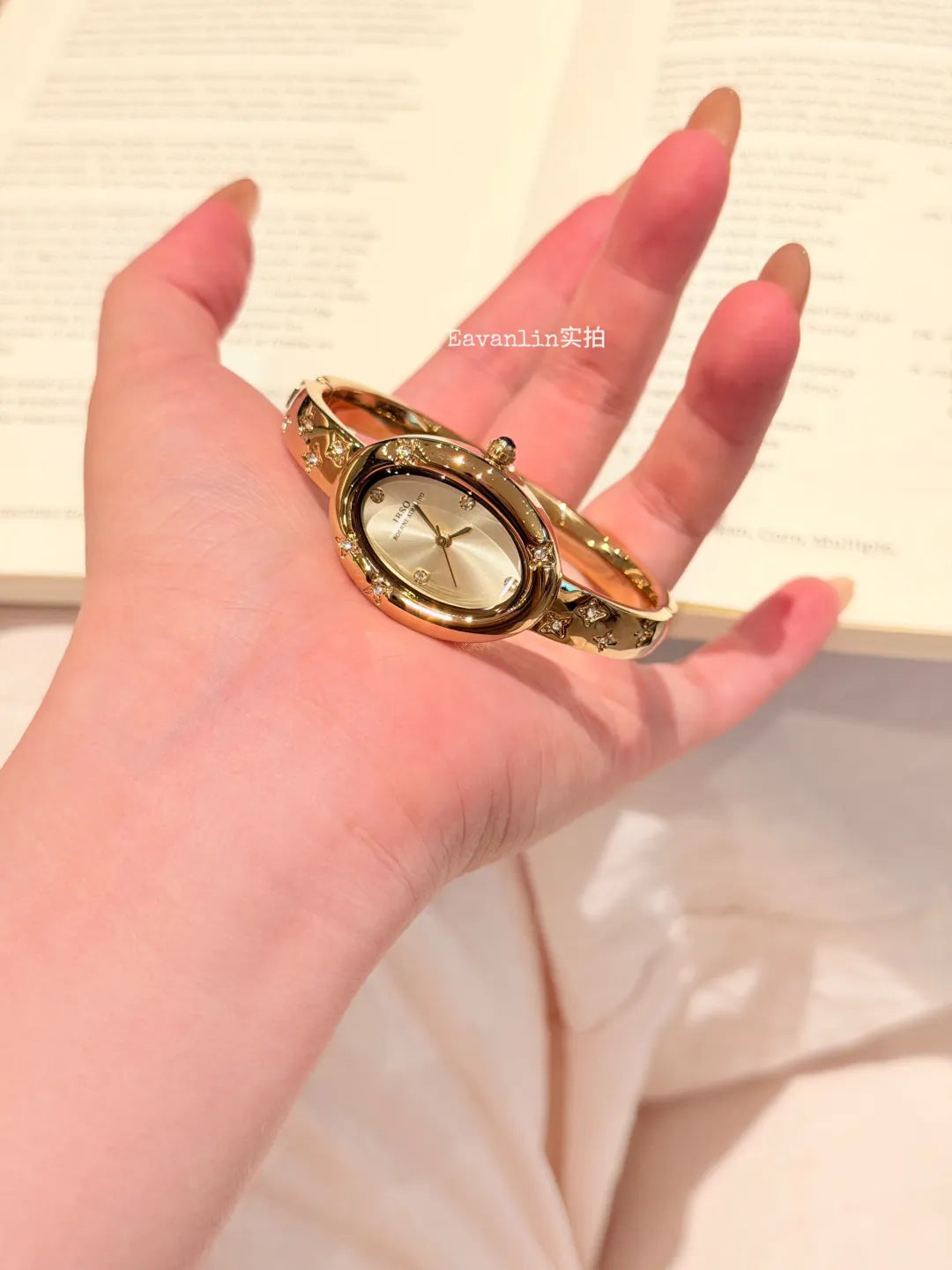 Celestial Oval Bangle Watch — product detail