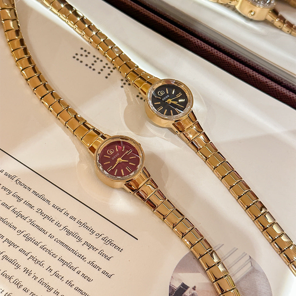 Sculpted Round Bracelet Watch — product detail
