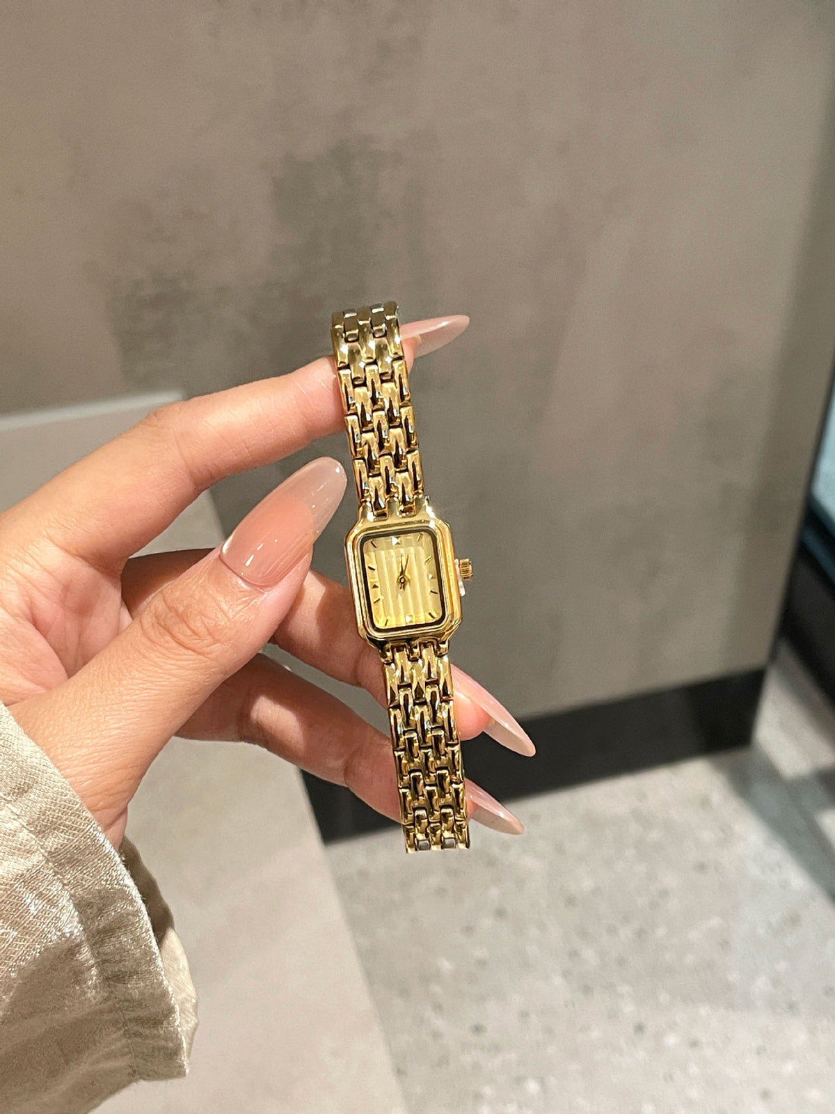 Petite Rectangle Link Watch — product detail