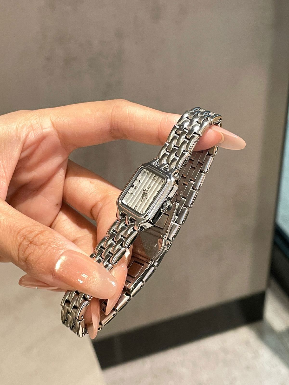 Petite Rectangle Link Watch — product detail